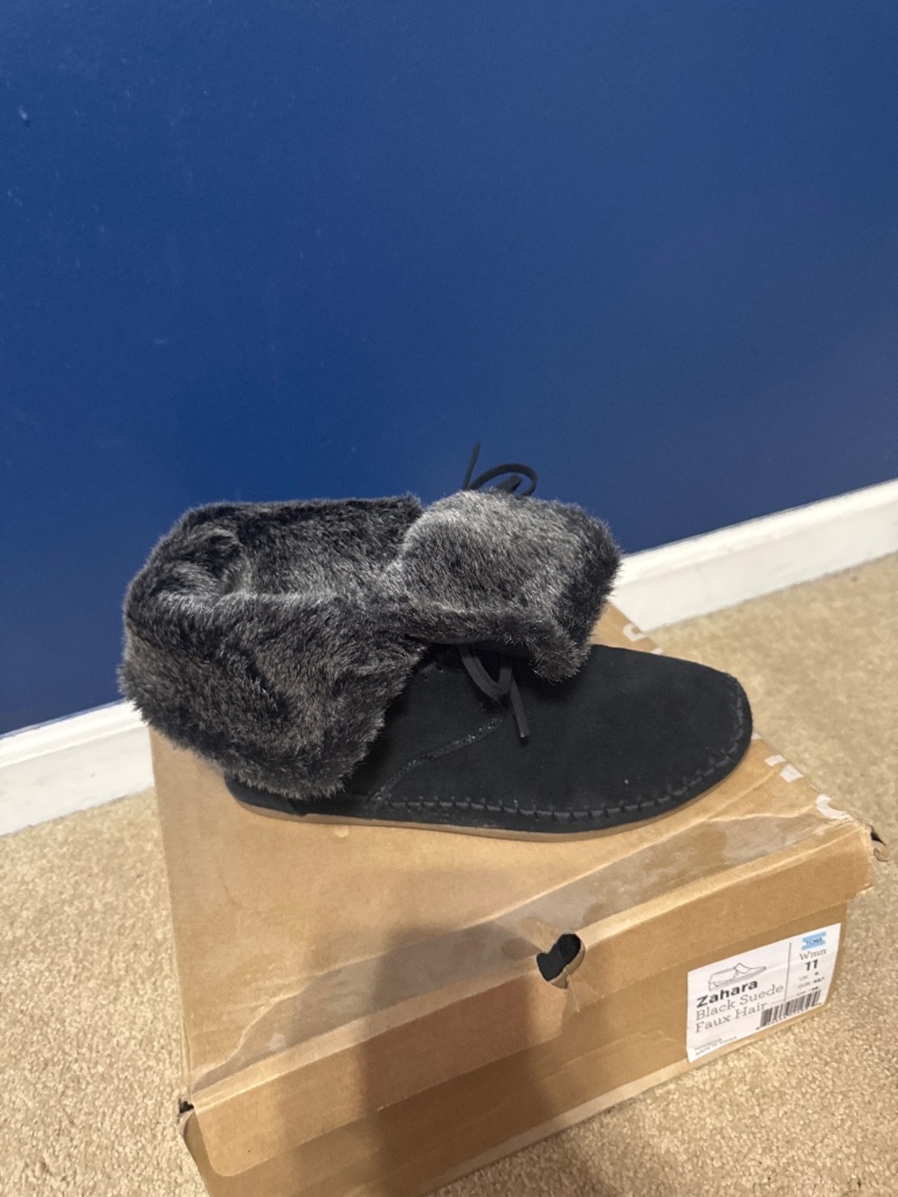 Zahara Suede Faux Hair Boots